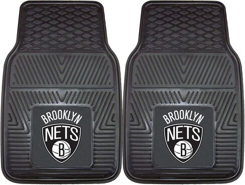 FANMATS NBA Brooklyn Nets Vinyl 2-Pack Utility Mats , Black , 14"x17" in Saudi Arabia