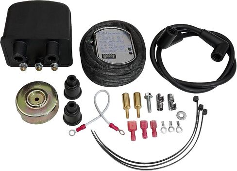 Single Fire Programmable Ignition Coil Kit Compatible with Harley Big Twin Models 1970-99 (Except Twin Cam) 1971-2003 Sportster (Except "S" models) Replacement for 53-660 in Saudi Arabia