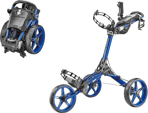 عربة دفع الجولف Caddytek CaddyLite المدمجة شبه الأوتوماتيكية القابلة للطي والفتح، باللون الأزرق in Kuwait