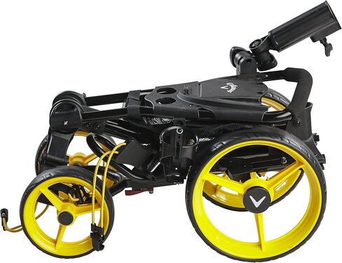 Callaway Trek Golf Push Cart 4-Wheel Compact Push Cart For Golf Clubs, Black/Yellow in Saudi Arabia