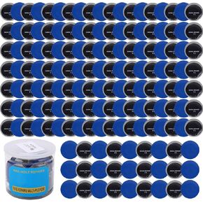 160Pcs 32mm Tire Repair Patch, Round Tyre Puncture Repair Patch Natural Rubber Tube and Tire Patch Round Tubeless Patches Fast Repair Cold Patch for Car Tire Damage