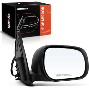 A-Premium Driver Side Power Door Mirror - Compatible with Toyota RAV4 2006 2007 2008 - Heated Manual Folding Black Outside Rear View Mirror - Replace# 87940-42820