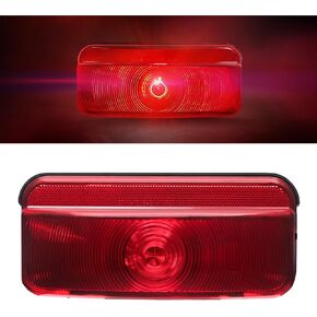Command Electronics OEM 12V Incandescent RV & Trailer Tail Light – Made in USA – Brake Light with Built-in Reflector – Black Trim – 1-Pack