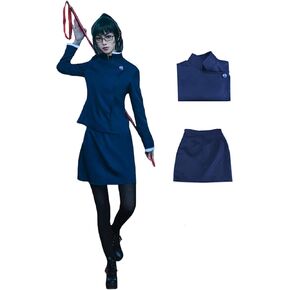 Anime JJK Jujutsu Zenin Maki Cosplay Costume Girls Women Japanese School Uniform Skirt Mai Dress Halloween Outfit