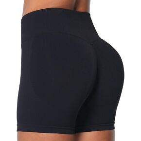 Sunzel Gym Shorts for Women Seamless Biker Shorts with Tummy Control Scrunch Butt Shorts for Workout Running Yoga Exercise