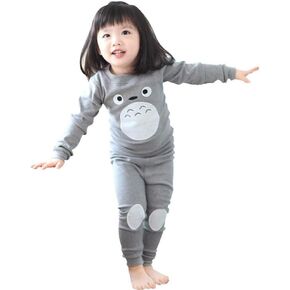 Kids Anime Pajamas Unisex Long Sleeve Tee and Pant Cotton PJ Set Puss Costume