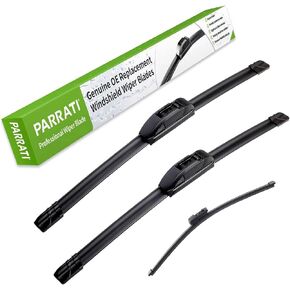 PARRATI® High Performance Premium All-Season Automotive Windshield Wipers with Rear Wiper Blades Replacement for 2017 Ford Expedition,Easy to Install 22"+22"+15''(Set of 3)