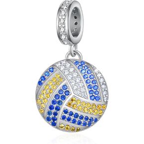 Volleyball Gifts 925 Sterling Silver Volleyball Charms Sport Volleyball Jewelry Gifts for Women Player Team