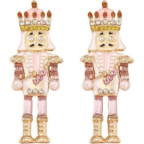 Nutcracker Earrings Christmas Stud Earrings Cartoon Earrings Cute and Fun Nutcracker Jewelry Christmas Party Jewelry for Women