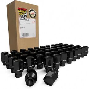 Wheel Accessories Parts 24 Pcs M14x1.5 14x1.5 Thread ET OEM Factory Style Lug Nuts 1.77" Long Black 7/8" Hex Fits 1999+ Chevrolet Silverado ｜ 2015+ Colorado ｜1999+ GMC Sierra 1500 ｜ 2019+ RAM 1500