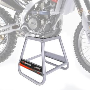 JFG RACING Dirt Bike Stand,Universal Detachable Powder Coated Anti Slip Off Road Steel MX Heavy Duty Dirtbike Maintenance Motorcycle Box Stand（Black）