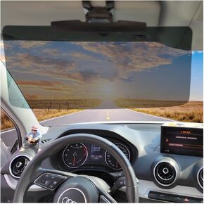2PCS Anti-Glare Sun Visor for Car,Car Visor Extender Sun Blocker for Sun Protection and Shading,HD Car Visor Extender All Season Fit for Cars Trucks SUVs (2PCS)