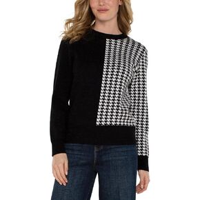 Liverpool Women's Long Sleeve Crew Neck Blocked Jacquard Sweater