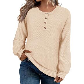CARCOS Plus Size Sweaters for Women Long Sleeve Knitted Pullover Sweaters Crewneck Jumper Tops Lightweight Casual XL-5XL