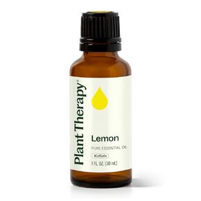 Plant Therapy Lemon Essential Oil for Diffuser 30 mL (1 oz) 100% Pure, Undiluted, Natural Aromatherapy, Lemon Oil for Skin, Lemon Oil for Cleaning, Therapeutic Grade
