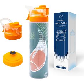 زجاجة مياه مضغوطة بطابع كرة القدم بوزن 22 أونصة (650 مل) من بوز تشامبيون | رذاذ رذاذ منعش، تصميم قوي معزول، مانع للتسرب، محلول ترطيب رياضي سهل التنظيف للأطفال والمراهقين النشطين in Kuwait