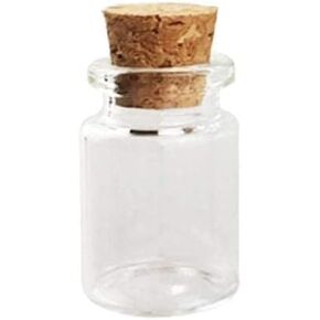 5 Pcs Transparent Cork Bottle Mini Mason Jar Message Vials DIY Wish Bottle Jars Small Glass Stopper Cork Ornaments Accessories