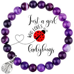 Ladybug Gifts for Women,Personalized Ladybug Bracelet,Inspirational Gifts for Women,Good Luck Gifts,Bracelet for Ladybug Lover,Gifts for Women