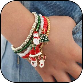 Christmas Bracelet Womens Gifts for Christmas Merry Christmas Bracelet Santa Claus Bracelet Christmas Accessories Jewelry Gift Christmas Stockings Stuffers