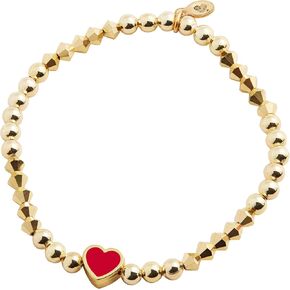 Alex and Ani A22STHRT2SG,Color Infusion, Heart Stretch Bracelet, Red,Shiny Gold,Red,Bracelet