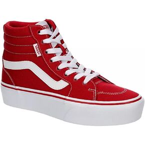 Vans Unisex Filmore High Platform Canvas Sneaker - Tango Red 8