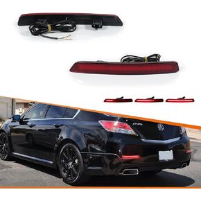 ADIIL 2PCS Red Lens Rear Bumper Bar Reflector Light Kit For 2012 2013 2014 Acura TL in Kuwait