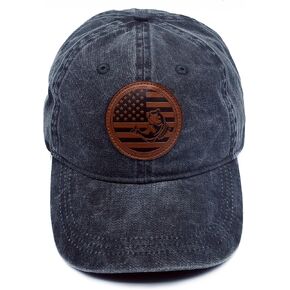 American Flag Fishing Vintage Hat Father's Day Birthday for Men Women, Gray Baseball Cap