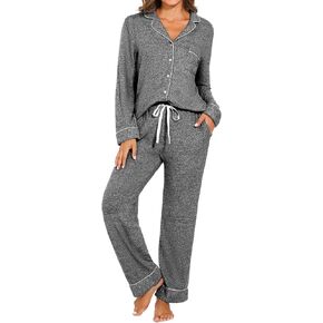 Pajamas for Women Set 2 Piece, Super-Soft Long Sleeve Postpartum PJS