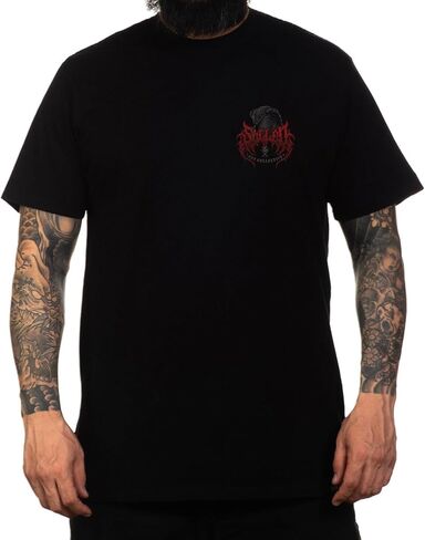 تي شيرت Sullen الرجالي Poisoned Petals Tattoo Lifestyle Graphic Sulleween Capsule ممتاز بأكمام قصيرة in Kuwait