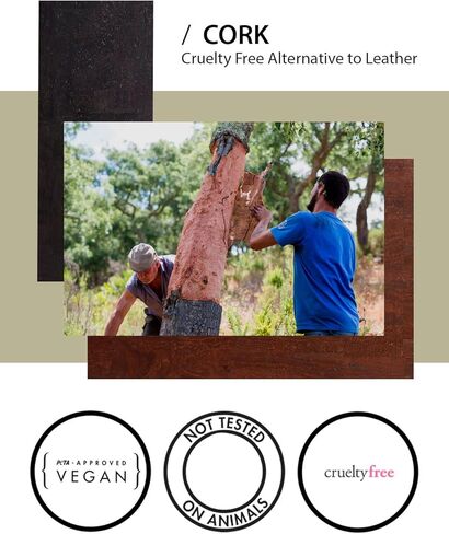 Vegan Front Pocket Wallet Men Minimalist Slim Cards Eco Durable Cork in Saudi Arabia