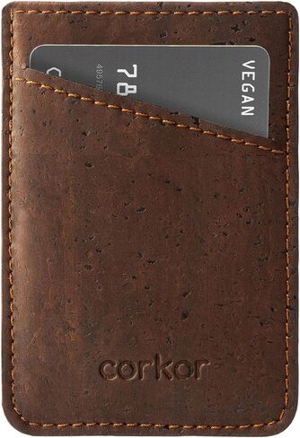 Vegan Front Pocket Wallet Men Minimalist Slim Cards Eco Durable Cork in Saudi Arabia