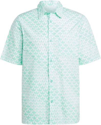 adidas Originals Monogram All Over Print Short Sleeve Woven Easy Green LG in Saudi Arabia