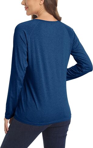 TACVASEN Women T Shirts Long Sleeve Sun Protection Shirts UPF 50+ Workout Shirts Running Shirts Athletic Shirts Violets in Saudi Arabia