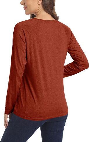 TACVASEN Women T Shirts Long Sleeve Sun Protection Shirts UPF 50+ Workout Shirts Running Shirts Athletic Shirts Violets in Saudi Arabia