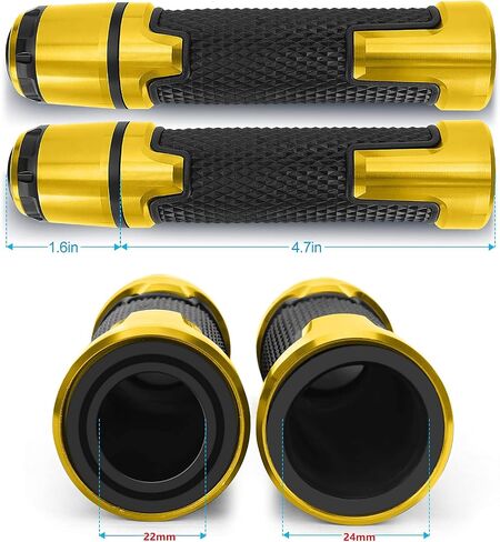 Motorcycle Grips 7/8" 22mm Universal Non Slip Handlebar Grips for Honda CBR 600RR F4 F4I CBR 1000RR 954RR 929RR 900RR in Saudi Arabia