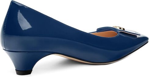 Womens Pumps, Small Square Toe Kitten Heel Pumps for Women, Dress Pumps with Flower Buckle in Kuwait