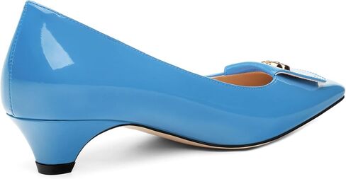Womens Pumps, Small Square Toe Kitten Heel Pumps for Women, Dress Pumps with Flower Buckle in Kuwait