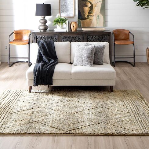 Mohawk Home Nomad Vado Cream Geometric (2' X 6') Runner Rug in Saudi Arabia