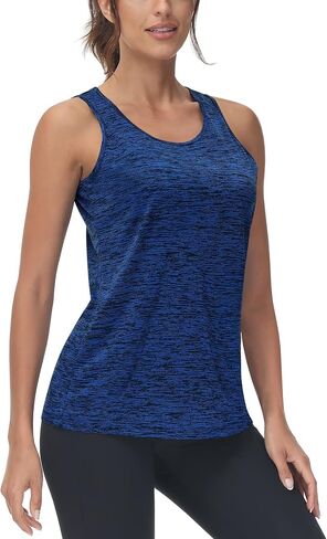 TACVASEN Women's Workout Tank Tops Lightweight Athletic Yoga Crewneck Sleeveless Shirts Exercise Fitness Tops in Saudi Arabia