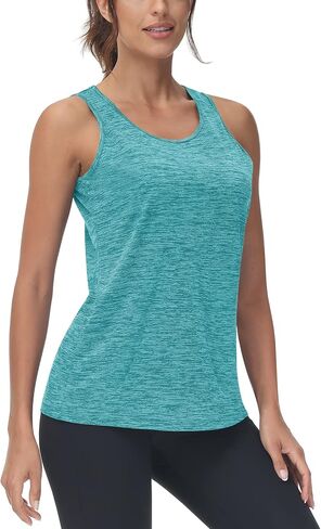 TACVASEN Women's Workout Tank Tops Lightweight Athletic Yoga Crewneck Sleeveless Shirts Exercise Fitness Tops in Saudi Arabia