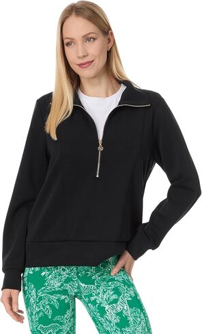 Lilly Pulitzer, womens, Eleni Upf 50+ Pullover, Noir, Small in Saudi Arabia