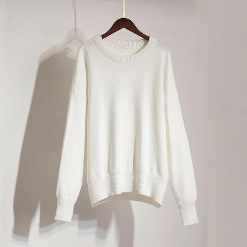 Fall Sweaters for Women 2024 Oversized Crew Neck Pullover Sweater Long Sleeve Chunky Knit Sweater in Saudi Arabia