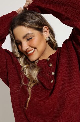 CARCOS Plus Size Sweaters for Women Long Sleeve Knitted Pullover Sweaters Crewneck Jumper Tops Lightweight Casual XL-5XL in Saudi Arabia