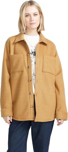 Volcom Women's Stone Bonded Sherpa Shacket Button Jacket in Saudi Arabia
