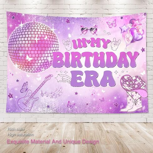 Omifly Let's Go Party 7Wx5H Backdrop for Photography Birthday for Girls Kids Cartoon Cute Floral Flower Colorful Butterfly Background Party Decorations Cake Table Banner Decor Photo Booth Studio Props in Saudi Arabia