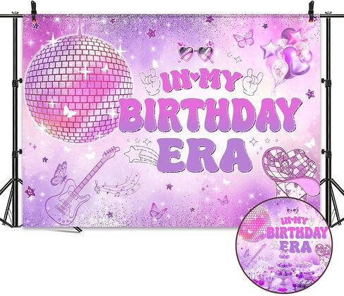 Omifly Let's Go Party 7Wx5H Backdrop for Photography Birthday for Girls Kids Cartoon Cute Floral Flower Colorful Butterfly Background Party Decorations Cake Table Banner Decor Photo Booth Studio Props in Saudi Arabia