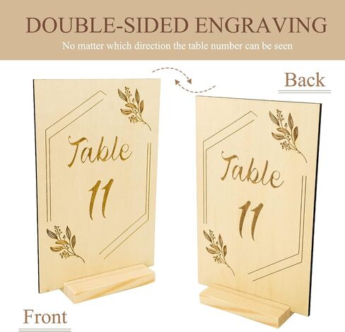 AerWo Acrylic Wedding Table Numbers 1-20 with Stands, 4x6 inches Clear Sign Place Cards with Gold Trim Green Floral Theme, Rustic Table Numbers for Wedding Reception Anniversary Baby Bridal Shower in Saudi Arabia