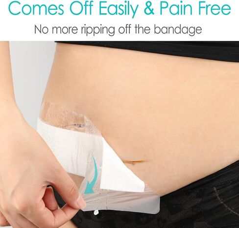 14 Pcs Waterproof C Section Shower Wound Protector 4"x8" Tummy Tuck Scar Incision Abdominal Bandage Hysterectomy Recovery Must Haves Post Surgery Dressing Cover in Saudi Arabia