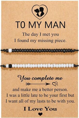 Valentine's Day Couples Morse Code Card Bracelets Set for Women Jewelry in Saudi Arabia