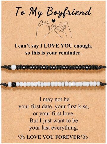 Valentine's Day Couples Morse Code Card Bracelets Set for Women Jewelry in Saudi Arabia